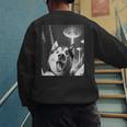 Siberian Husky Alien UFO Taking a Selfie Dog Mom Dad Men's Sweatshirt Back Print Siberian Husky Alien UFO Taking a Selfie Dog Mom Dad Men's Sweatshirt Back Print