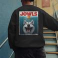 Siberian Husky Jowls Sled Dog Mom Top Alaskan Dog Dad Men's Sweatshirt Back Print