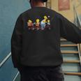 The Simpsons Father's Day Homer And Kids Bike Ride With Dad Men's Sweatshirt Back Print