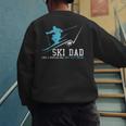 Ski Dad Winter Sports Skiing Father Men's Sweatshirt Back Print