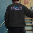 Space Mom Family Matching Dad Space Birthday Theme Party Men's Sweatshirt Back Print