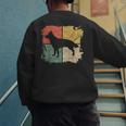 Square Retro German Shepherd Owner Dog Shepard Dad Mom Men's Sweatshirt Back Print