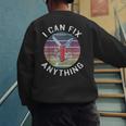 Swiss Army Knife DIY Dad Fathers Day Fix Anything Handyman Men's Sweatshirt Back Print