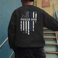 Thin Blue Line Proud Dad Police Family T-Shirt Men's Sweatshirt Back Print