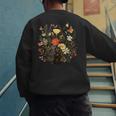Tortie Cat Owner Flowers Tortie Cat Mom Tortie Cat Dad For Men Women Kids Men's Sweatshirt Back Print