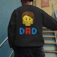 Unique Family Dad Master Builder Building Bricks Blocks Men's Sweatshirt Back Print