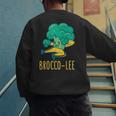 Vegetable Word Game Dad Joke Brocco-Lee Broccoli Men's Sweatshirt Back Print