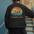 Vintage Axolotl Dad Axolotl Lovers Daddy Father's Day Men's Sweatshirt Back Print