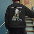 Vintage Father Son Family Autistic Kids Autism Awareness Dad Men's Sweatshirt Back Print