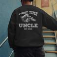Vintage First Time Uncle 2026 Hand Dad Baby Father's Day Men's Sweatshirt Back Print
