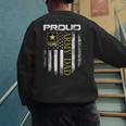 Vintage Proud Army Dad With American Flag Men's Sweatshirt Back Print
