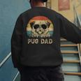Vintage Pug Dad Dog Lovers Father's Day Tee Men's Sweatshirt Back Print
