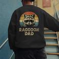 Vintage Raccoon Dad Raccoon Lovers Daddy Father's Day Men's Sweatshirt Back Print