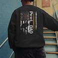 Vintage USA Flag Billiards Player Proud Pool Dad Men's Sweatshirt Back Print