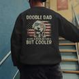 Vintage USA Flag Goldendoodle Doodle Dad Fathers Day Men Men's Sweatshirt Back Print