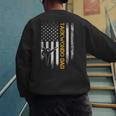 Vintage USA Flag Korea Taekwondo Training Dad Silhouette Men's Sweatshirt Back Print