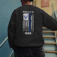 Vintage USA Flag Proud To Be An US Air Force Dad Men's Sweatshirt Back Print