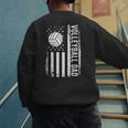 Vintage Volleyball Dad USA Flag Retro Fathers Day Daddy Papa Men's Sweatshirt Back Print Vintage Volleyball Dad USA Flag Retro Fathers Day Daddy Papa Men's Sweatshirt Back Print