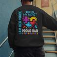 I Am Her Voice She Is My Heart Autism Awareness Daughter Dad Men's Sweatshirt Back Print