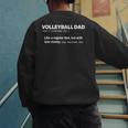 Volleyball Dad For Men Definition Father Of Players Men's Sweatshirt Back Print