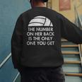 Volleyball Dad MoM Daughter Back Number Men's Sweatshirt Back Print Volleyball Dad MoM Daughter Back Number Men's Sweatshirt Back Print