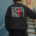 Volleyball Mom Dad Parent Shirt Daughter Player Men's Sweatshirt Back Print