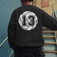 Volleyball Player 13 Volleyball Mom Dad Jersey Number 13 Men's Sweatshirt Back Print