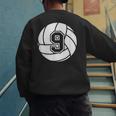 Volleyball Player 9 Volleyball Mom Dad Jersey Number 9 Men's Sweatshirt Back Print