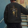 Welder Christian Cross Weld Welding Dad Jesus Lover Men's Sweatshirt Back Print