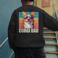 Welsh Corgi Pembroke Dog Corgi Dad -Adults Small Classic Fit Short Sleeve Cotton Polyester Blend Men's Sweatshirt Back Print