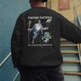 Wizard Dragon Fantasy Football Player Literal Dad Joke Men's Sweatshirt Back Print