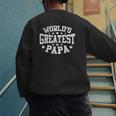 World's Greatest Papa Shirt Dad Father's Day Men's Sweatshirt Back Print