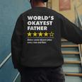 Worlds Okayest Father Dad Joke Review For Fathers Day Men's Sweatshirt Back Print