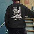 Yorkie Dad Cool Vintage Retro Proud American Men's Sweatshirt Back Print
