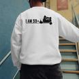 I Am 59 Plus 1 Middle Finger For A 60th Birthday Cat Mom Dad Men's Sweatshirt Back Print
