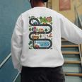 On Back Tired Dads Club Car Race Track On Dad Daddy Men's Sweatshirt Back Print