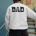 Camping Dad Father's Day Outdoor Bushcraft Camper Men's Sweatshirt Back Print