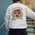 Chicken-Shirt Rooster Daddy Vintage Farmer Dad Father Men's Sweatshirt Back Print