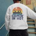 Comin In Hot Pontoon Boat Boating Lake For Dad Small Men's Sweatshirt Back Print