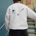 Dad Of The Birthday Boy Space Astronaut Birthday Family Men's Sweatshirt Back Print