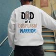 Dad Of A Hip Dysplasia Warrior Beige Blue Hip Dysplasia Men's Sweatshirt Back Print