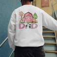 Dad Pink Farm Animal Birthday Kids Matching Family Men's Sweatshirt Back Print