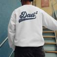 Dad5 Daddy Of 5 Kids Father Of Five Fifth Time Dad Men's Sweatshirt Back Print