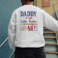 Daddy Dad First Birthday Little Rookie Baseball The Big One Men's Sweatshirt Back Print
