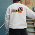 Disc Golf I'd Hit That Frisbee Golfer Retro Men Dad Men's Sweatshirt Back Print