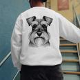 Dog Fingerprint Miniature Schnauzer Dad Mom Men's Sweatshirt Back Print Dog Fingerprint Miniature Schnauzer Dad Mom Men's Sweatshirt Back Print