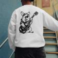 Dog Guitarist Guitar Pembroke Welsh Corgi Dad Mom Men's Sweatshirt Back Print