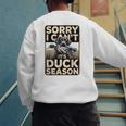 Duck Hunting Dog Sorry I Cant Its Duck Season Dad Joke Men's Sweatshirt Back Print