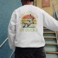 Easily Distracted Duck Hunting Dad Hunter Son Daughter Men's Sweatshirt Back Print