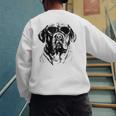 English Mastiff Sketch Drawing Art Dog Lover Mom Dad Women Men's Sweatshirt Back Print